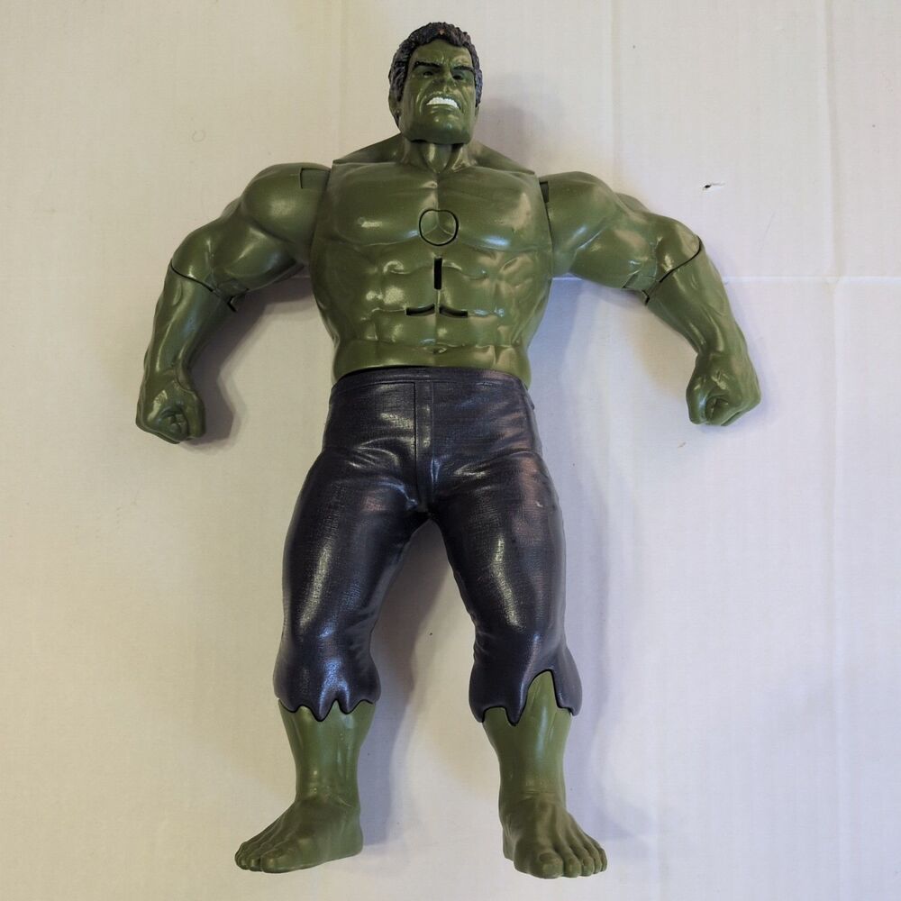 2018 Marvel Avengers Hulk Talking Smash Movable light-Up Eyes 12" Figure Hasbro